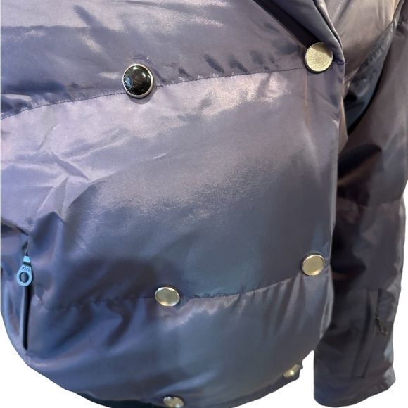 NILS Iridescent Purple Puffer Shall Winter Jacket  Women's size 8 - Picture 11 of 16